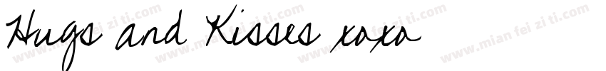Hugs and Kisses xoxo字体转换